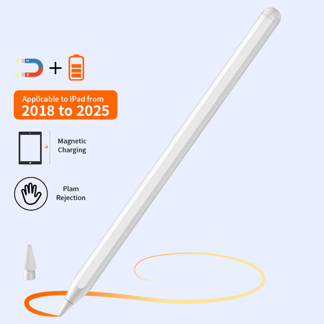 Factory Original Quality for Stylus 2nd Generation Touchscreen White Capacitive Pen Fine Tip Nib Fit for Ipad