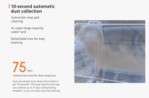 หุ่นยนต์กวาดพื้นไฟฟ้าอัจฉริยะ, หุ่นยนต์ดูดฝุ่น X20 + <span class=keywords><strong>Xiaomi</strong></span> พร้อมแบตเตอรี่แอป <span class=keywords><strong>Mi</strong></span> Home เวอร์ชันสากล - Product Image 5