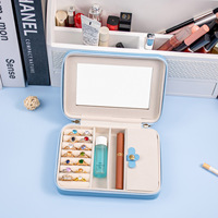Boîte à bijoux portable créative, boîte d'accessoires de voyage, boîte de rangement simple pour boucles d'oreilles, colliers et bagues