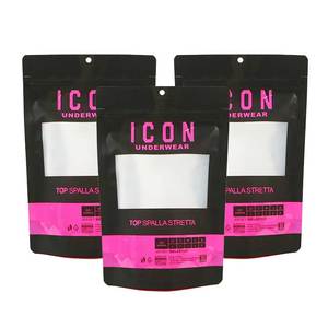 Tùy Chỉnh Nắp Kéo Đứng Lên Túi Vớ Quần Áo May Mặc Đồ Lót Bao Bì Dây Kéo Nhựa Mylar Gói Túi - Product Image 2