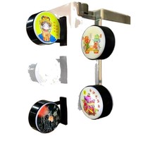 Aimant de réfrigérateur Taiwan Baishatun Mazu Dajia Mazu Palanquin Cartoon Mazu, Boîte à lumière magnétique lumineuse pour le Nouvel An, Style mignon