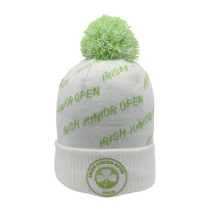 Gorro de Punto Acrílico 100% para Adultos y Niños, Estilo Casual, con Logotipo Bordado y Pompón, Multicolor, OEM - Product Image 5