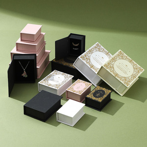 Caja de Regalo de Papel, Caja de Envío con Lámina Dorada, Caja de Embalaje Rígida, Estuche con Cajón para Joyería y Calcetines - Product Image 1