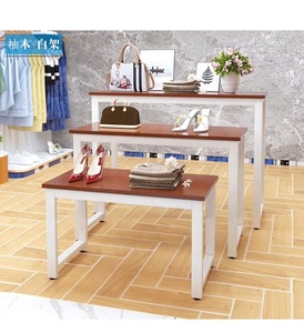 Tùy Chỉnh Cửa Hàng Hiện Đại Thang Hiển Thị Giá Cho Cửa Hàng Quần Áo Bán Lẻ Phụ Nữ May Mặc Áo Sơ Mi Áo Jean Gỗ Kim Loại Cho - Product Image 2