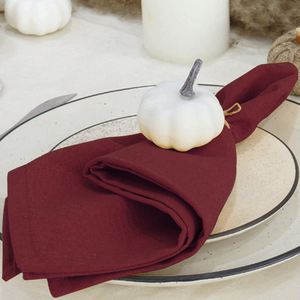<span class=keywords><strong>Tovaglioli</strong></span> in Cotone Rosso Borgogna all'Ingrosso, Stile Vintage Europeo per Feste Natalizie, Ecologici - Product Image 4