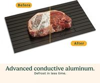 Plateau de décongélation rapide en aluminium conducteur pour barbecue, idéal pour la viande congelée – Gadget de cuisine et accessoires de grillade (vente en gros)