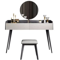 Nouvelle coiffeuse de luxe moderne au design unique en bois pour chambre à coucher, avec miroir, pour l'Afrique