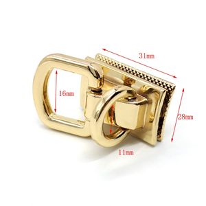 Tas tali emas ringan logam, tali tas jangkar konektor penjepit tepi gesper cincin D ganda - Product Image 3