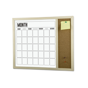 Magnetic Chalkboard Calendar 36" X 24" Black Boards for <strong>Walls</strong> Monthly <strong>Planner</strong> Board Bulletin Combo Board Wooden Frame - Product Image 5