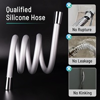 Raccords de tuyau de douche flexibles en silicone tuyau de douche intérieur en plastique renforcé