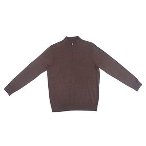 Suéter Personalizado Estilo Retrô. Fabricante de Malhas OEM Masculinas. Pullover de Marca Exclusiva. Fibra de Viscose. Tricotado. Zíper - Product Image 1