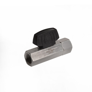 Robinet à bille en acier inoxydable 1/2 po filetage NPT à commande manuelle pour milieux corrosifs - Product Image 1