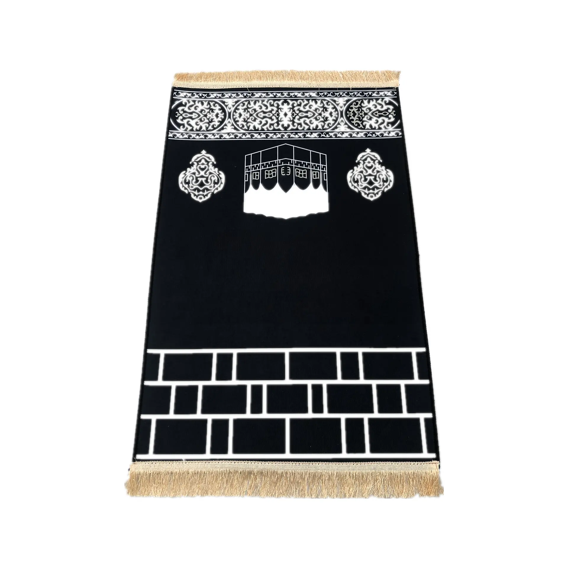 High quality 3D-printed Crystal Velvet prayer mat for Muslim worship mat sejadah