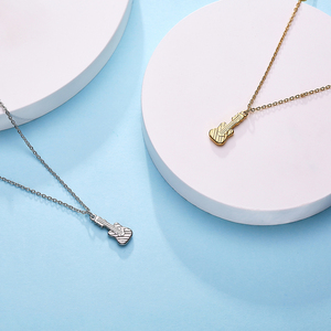 Collana per chitarra <span class=keywords><strong>hiphop</strong></span> pick collana per chitarra con pendente iniziale in acciaio inossidabile placcato in oro con <span class=keywords><strong>musica</strong></span> personalizzata - Product Image 5