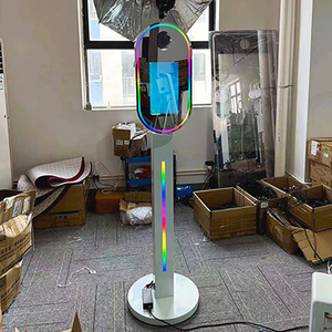 ซุ้มถ่ายภาพกระจกทรงรีพร้อมกล้องและเครื่องพิมพ์ Sha RGB วงแหวนไฟ LED ซุ้มกรอบกระจกรูปถ่ายมหัศจรรย์ - Product Image 1