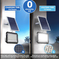 Projecteur solaire puissant 60W-300W, éclairage LED extérieur étanche pour ferme, grange, stade, parking, allée, chemin