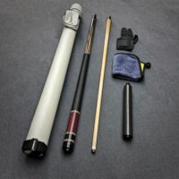Queue de billard professionnelle avec manche en érable et poignée en cuir, de haute qualité, légère, en bois massif divisé en deux