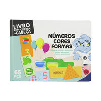 Libro de Rompecabezas Magnéticos Portugueses CDP - Juguete Educativo Montessori para Niños Pequeños y Preescolares, Origen Guangdong, Tapa Dura, Perfecto
