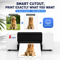 Impresora DTF de Escritorio Sunika AI XP600 Sin PC, Circulación Automática de Tinta Blanca, Cortador Integrado, Impresión Remota por WiFi para Tiendas de Ropa Personalizada
