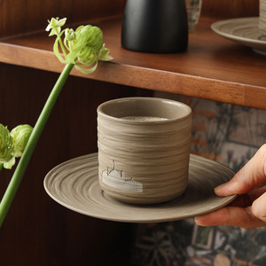 Creative Camel and Coconut Palm Tree Ceramic Espresso Cup Porcelain Tea Cup Arabic Latte Coffee Mug Without Handle - Product Image 3