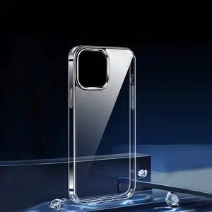 Новый модный прозрачный закаленный стеклянный чехол для телефона для Iphone14 Pro Max ультратонкий противоударный чехол для мобильного телефона iPhone 15 pro