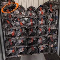 10mm marché européen robuste homard piège Creel navire de pêche crevettes piège pêche Cage pièges noir appât sac poisson Pot arc