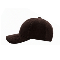 Casquette de baseball structurée en velours côtelé à 6 panneaux, personnalisable, avec visière incurvée, ajustable, vierge, pour broderie de logo – Vente en gros