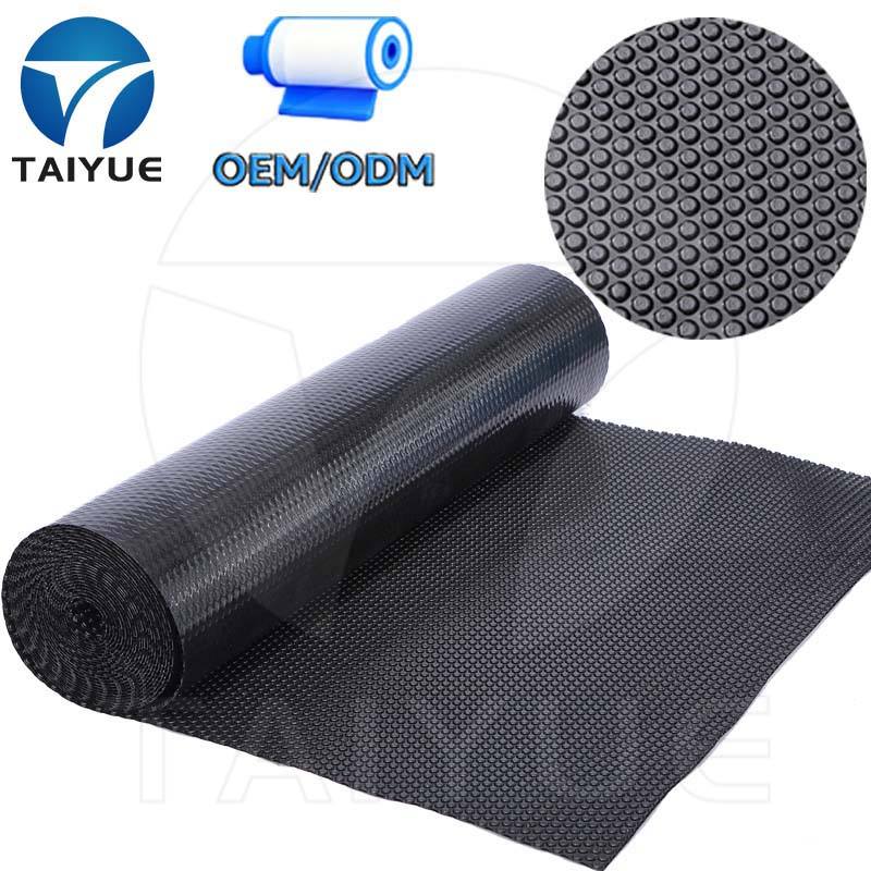 Black circular bubble pool cover