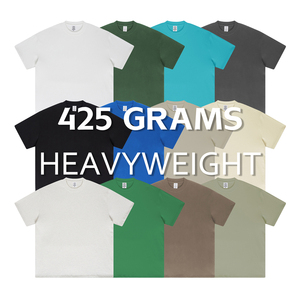 Venta al por mayor 425gsm 100% Cotton Street Tees Custom Oversized Premium Unisex Blanks World's Heavest Knitted Fabric - Product Image 5