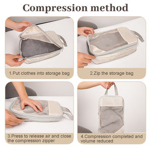 Ensemble <span class=keywords><strong>de</strong></span> sacs <span class=keywords><strong>de</strong></span> rangement <span class=keywords><strong>de</strong></span> <span class=keywords><strong>voyage</strong></span> à fermeture éclair compressible, cubes d'emballage légers avec organisateur pour le rangement à domicile - Product Image 3