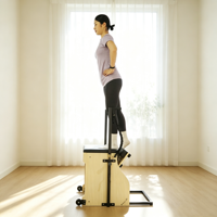 Chaise de Pilates stable en érable blanc massif pour studio et domicile, chaise de yoga stable, chaise de Pilates Wunda en érable