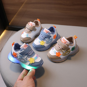 <span class=keywords><strong>Scarpe</strong></span> da bambino Bright Lights con fondo morbido, antiscivolo, per il tempo libero, chiusura con velcro, cartoni animati, primavera autunno, per bambini - Product Image 2