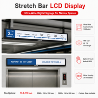Papan Informasi Platform Kereta Bawah Tanah, Iklan di Pintu Lift, Layar LCD Bar Terentang 1920x360 Ultra Lebar 43 Inci