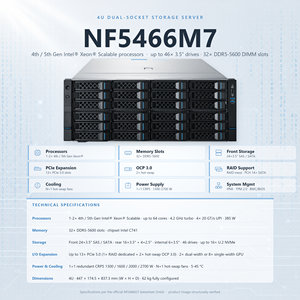 Serveur en rack NF5466M7 NF5466G7 4U, double processeur, DDR5, NVMe SSD, disque dur SATA 3,<span class=keywords><strong>5</strong></span> pouces, stockage SAS de sauvegarde - Product Image 2