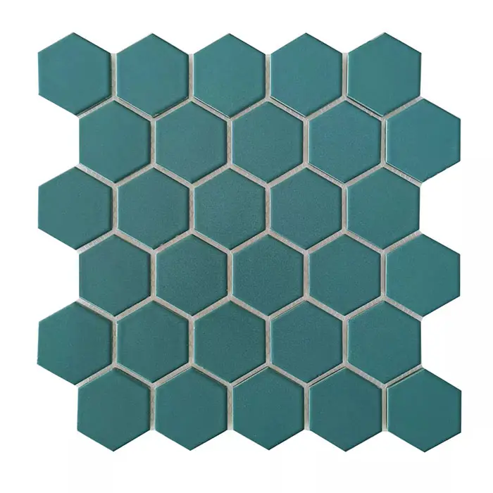 Однотонная шестиугольная керамическая мозаичная плитка, настенная шестиугольная керамическая плитка для ванной и кухни