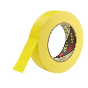 נייר מיסוך קלטת צהוב מיסוך קלטת ציור עמיד למים קרפ לא הדפסת 301 + ביצועים גבוהים