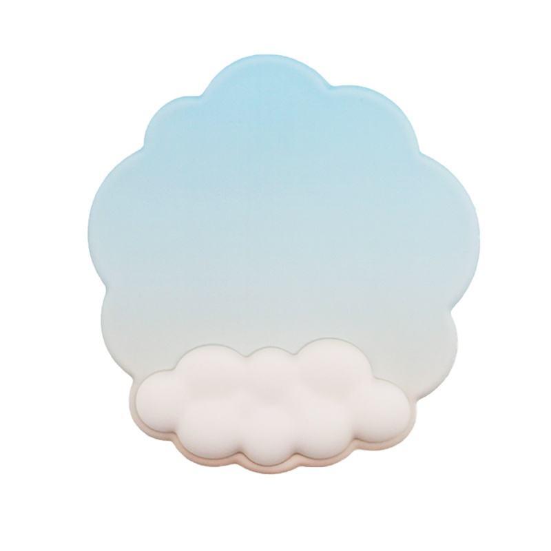 Blue-Wrist Rest Mouse Pad