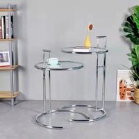 Moderne klare transparente Coffeeshop-Tische und Stühle Wohnzimmer möbel Acryl runde Luxus-Couch tische