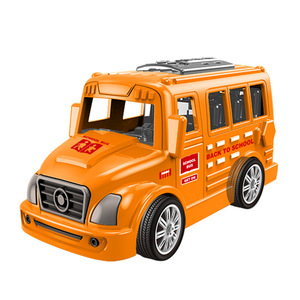 Voiture jouet autobus scolaire à inertie pour enfants de 4 à 6 ans, véhicule de simulation de scénario - Product Image 1