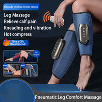 Machine de massage des jambes Massage électrique à pression d'air pour le mollet Compresseur d'air thermique Masseur de jambes pour la circulation sanguine et la relaxation