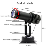 Projecteur Gobo LED d'intérieur IP67 - Lumière publicitaire de sécurité avec projection