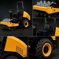 Compacteur à tambour vibrant simple ROADWAY de 3,5 tonnes avec moteur diesel pour la construction routière