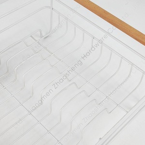 Dish <b>Rack</b> With Tray Quick Dry Countertop Kitchen Storage For <b>Plates</b> Bowls Utensils Square Design - Product Image 4