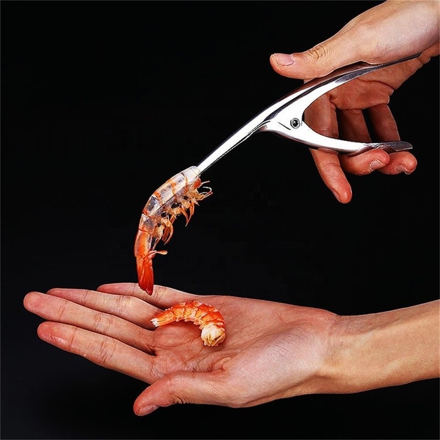 Kitchen Accessories Shrimp Peeler Stainless Steel Seafood Cooking Tools Creative Convenient Shrimp Peel Device Kitchen Gadgets