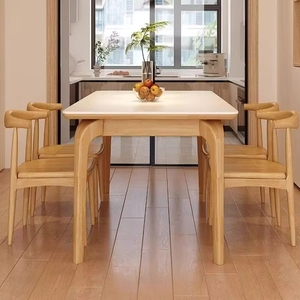 Juego de <span class=keywords><strong>Mesa</strong></span> de Comedor Rectangular <span class=keywords><strong>Extensible</strong></span> de Estilo Nórdico, Moderno y de Lujo, con Sillas para 4 o 6 Personas, Muebles Completos para Bar, Diseño Elegante - Product Image 5