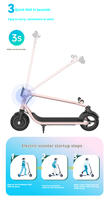 Trottinette Électrique HX C1 Légère 10kg en Alliage d'Aluminium 200W Pliable pour Adolescents Batterie 5Ah LED Frein à Disque Hydraulique Robuste Vente en Gros