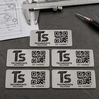 Tarjetas de Visita Metálicas Personalizadas, Grabadas con Láser, Código QR, Número de Serie, Tarjetas de Acero Inoxidable