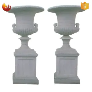 Natural Stone Carve Tall Garden Urn Planter Wholesale