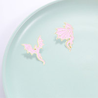 Ensemble de broches en émail Dragon rose mignon, broche à ailes étoilées pour décorer le sac à dos