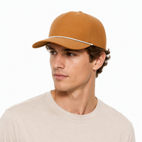 Casquette de golf respirante et imperméable de style Richardson 355 à 5 panneaux avec logo personnalisé, perforations laser et broderie
